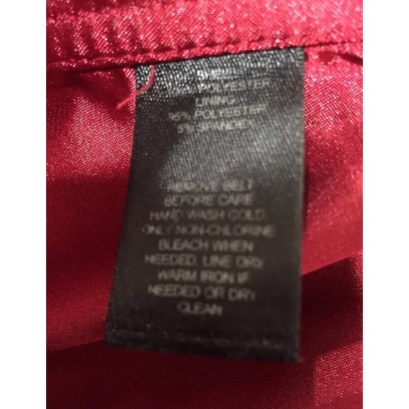 White House Black Market Red & Black Strapless Dress – Size 00 - Picture 8 of 8